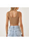 Women's Thick Strap Corded Crop Tank Top Bustier - 2