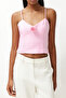 Rose Detailed Pink Crop Bustier - TPRSS24BS00032 - 4