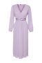 Lilac Belted A-Line Pleated Maxi Lined Chiffon Woven Dress TWOAW24EL00471 - 7