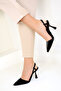 Black Women's Classic Heeled Shoes 19098 - 2