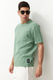 Basic Mint Relaxed/Rahat Kesim Dokulu Waffle Cepli Etiketli Kısa Kol T-Shirt TMNSS23TS00077 - 4