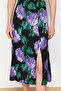Lilac Slit Detailed Viscose Fabric Patterned Midi Woven Skirt TWOAW22ET0447 - 4