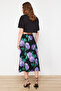 Lilac Slit Detailed Viscose Fabric Patterned Midi Woven Skirt TWOAW22ET0447 - 6