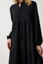 Women's Black V-Neck Long Ayrobin Dress DD01315 - 6