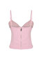 Rose Detailed Pink Crop Bustier - TPRSS24BS00032 - 8