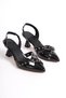 Women's Tobia Black Patent Leather Classic Heeled Shoes - 4