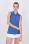 Zero Sleeve Collar Front Button Blouse - 4