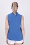Zero Sleeve Collar Front Button Blouse - 5