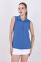 Zero Sleeve Collar Front Button Blouse - 2