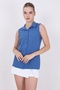 Zero Sleeve Collar Front Button Blouse