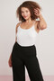 Mındy Women's 100% Cotton Body Wrap Round Neck Thin Strap Sleeveless White Large Size Body - 4