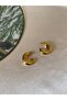 Steel Pipe Gold Gold Hoop Earrings Hollow Lightweight Non-Tarnish - 3