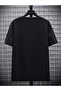Oversize Model Black Milano 96 Printed Crew Neck Unisex T-Shirt - 3