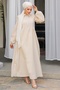 Mink Seersucker Dress 849 - Half Zipper