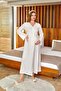 Long Sleeve Scalloped Ankle Length Maternity Nightgown CossybyAqua 24564-38