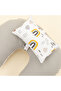 Muslin Double Sided Nursing Pillow and Small Pillow - Gray Muslin - Mustard Rainbow - 5