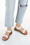 Inner Outer Genuine Leather White Women's Sports Sandals - 3