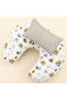 Muslin Double Sided Nursing Pillow and Small Pillow - Gray Muslin - Mustard Rainbow