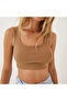 Women's Thick Strap Corded Crop Tank Top Bustier