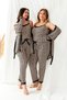 Robe-Style Lace Detail Pegasus Women's Pajama Set-Bridal Set- Wide Size Range - 5
