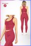 Slim Fit Leggings High Waist Recovery Plum Sports Model Flatlock Stitching Detailed Oslo 1090 - 6