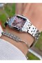 Brand Silver Color Steel Cord Women's Wristwatch - Bracelet - 4