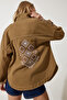 Women's Khaki Embroidered Shirt Jacket SA00027 - 9