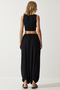 Women's Black Pleated Comfortable Modal Shalwar Trousers DD01313 - 7