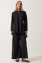 Women's Black Flowing Tunic Palazzo Knitted Suit DD01318
