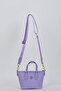 Lavender Print Women's Shoulder Bag 05Po24Y1833 - 2