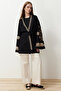 Black Woven Embroidered Cape & Abaya & Kimono TCTSS24KF00018 - 2