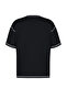 Siyah %100 Pamuk Karkoya Dikiş Detaylı Oversize/Geniş Kesim Örme T-Shirt TWOSS24TS00184 - 12
