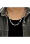 Men's Figaro Chain Steel Necklace - 2