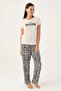 Cotton Short Sleeve Women's Pajama Set - 2