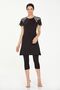 Short Sleeve Semi Covered Swimsuit Tulle Detail Posıe 8302 Black - 3