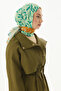 Ivy Stripes Leaves Pattern Mint Green Cotton Wrap - 7