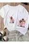 Mother and Daughter Combination Super Mom Printed White T-Shirt (Add 2 Pieces in the Basket to Create a Combination.)