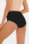 Women's High Waist Laser Cut Panties Single Stk2024 Black - 4