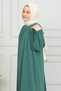 Reglan Sleeve Gathered Children's Dress-Medina silk - 3