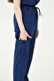 Cobalt Blue Lycra Scrubs Cargo Pocket Doctor Nurse Uniform Bat Sleeve Set Unisex - 7