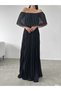 New Season Pleated Chiffon Fabric Off-the-shoulder Special Design Maxi Evening Dress582848 - 2