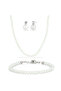 Pearl Necklace and Earring Bracelet Set - Ps3453