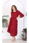 Women's Plus Size Madonna Collar Layered Gathered Jessica Dress 24032 - 3