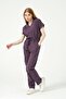 Plum Lycra Cargo Pocket Doctor Nurse Uniform Single Bottom Unisex - 7