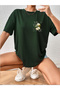 Women's Oversize T-Shirt Vintage Flowers Front and Back Printed T-Shirt Short Sleeve Summer Combed Cotton T-Shirt - 4