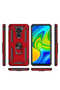 Case for Xiaomi Redmi Note 9 Dual Layer Polycarbonate Protection and Magnetic Holder Stand Ring - 6
