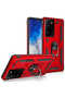 Samsung Galaxy S21 Ultra Compatible Case Dual Layer Polycarbonate Protection and Magnetic Holder Stand Ring - 3