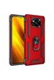 Case for Xiaomi Poco X3 Case Dual Layer Polycarbonate Protection and Magnetic Holder Stand Ring