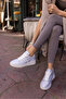JACİB Women's Silver Satin Sneakers - 4