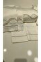 100% Cotton Satin Embroidered Duvet Cover Set - Double Size // 6 Pieces / Elegant Dowry Set/ - 6